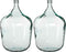 Mica Decorations Diego Vaas Fles - H56 x Ø40 cm - Glas - Set van 2