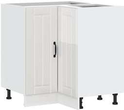 vidaXL - Keuken - hoekonderkast - Lucca - bewerkt - hout - hoogglans - wit
