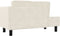 vidaXL - Chaise - longue - met - kussens - en - bolster - fluweel - crèmekleurig