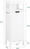 SoBuy BZR122-W - Badkamerkast - Lage Kast met Wasmand - Wit