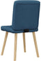 vidaXL - Eetkamerstoelen - 2 - st - stof - blauw