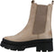 PS Poelman NORA - Dames Chelsea Boots - Suède leer - Beige Taupe - Maat 38