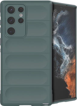 imoshion Hoesje - Geschikt voor Samsung Galaxy S22 Ultra - EasyGrip Backcover - Donkergroen