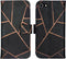 iMoshion Hoesje Geschikt voor iPhone 7 / 8 / SE (2020) / SE (2022) Hoesje Met Pasjeshouder - iMoshion Design Softcase Bookcase - Goud / Zwart / Black Graphic