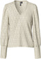 Pieces PCCHRISTY NEW - LS TOP BC Dames T-shirt - V-hals met mouwdetail - Maat S