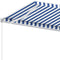 vidaXL - Luifel - vrijstaand - handmatig - uittrekbaar - 600x300 - cm - blauw - en - wit