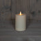 Anna's Collection LED kaars/stompkaars - ivoor wit - D8 x H13 cm - voor buiten en binnen