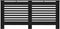 vidaXL Radiatorombouw 172x19x81 cm MDF zwart