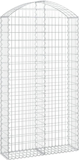 vidaXL - Schanskorf - gewelfd - 100x30x180/200 - cm - gegalvaniseerd - ijzer