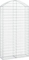 vidaXL - Schanskorf - gewelfd - 100x30x180/200 - cm - gegalvaniseerd - ijzer