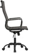 Feel Furniture Luxe Bureaustoel - Hoge Rugleuning - Donkergrijs met Mat Zwart Frame
