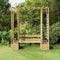 vidaXL - Pergola - met - bank - en - plantenbakken - geïmpregneerd - grenenhout