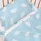 Happy Friday Sheet set 2 pieces Clouds blue 100x130 cm (Cot) Blue