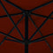 vidaXL - Parasol - met - LED-verlichting - en - stalen - paal - 300 - cm - terracotta