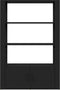 vidaXL - Dressoir - 80x30x119,5 - cm - bewerkt - hout - zwart