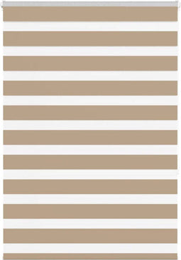 vidaXL - Zebra - Blind - 100x150 - cm - stofbreedte - 95,9 - cm - polyester - zandbruin