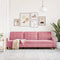 vidaXL - Driezitsbank - 210 - cm - fluweel - roze