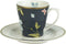 Laura Ashley Heritage Collectables Kop en Schotel koffie set / Espresso kopjes - Midnight Uni 9 cl. - Porselein
