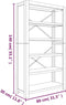 vidaXL - Boekenkast - met - 5 - schappen - 80x30x140 - cm - massief - acaciahout