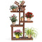 Coast 5-fasen plantenplank - Houten bloemplank - Rustiek windmolen ontwerp - Bruin 60 x 25 x 97 cm