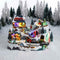 Luville Treinstation Kerstdorp - 39.5x27x26 cm - Polyresin