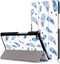 3-Vouw blauwe veertjes stand flip hoes Geschikt voor Lenovo Tab 4 8
