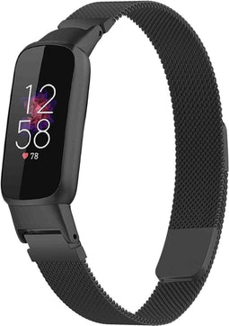 iMoshion Bandje Geschikt voor Fitbit Luxe Maat M - iMoshion Milanees magnetische band - Zwart