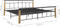 vidaXL - Bedframe - metaal - en - massief - eikenhout - 200x200 - cm