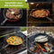 HI NATURE™ Koekenpannen - Gietijzeren Pannenset 3 - Skillet Cast Iron - Pannen Incl Siliconen Handvaten - Hapjespan - Bakpannensets - BBQ & Induct