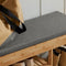 SoBuy FSR47-N - Schoenenbank - 3 planken 2 lades - Bamboe - Grijs kussen - B 90 x D 30 x H 45 cm