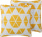PANSY - Sierkussen set van 2 - Geel - 45 x 45 cm - Polyester
