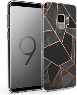 iMoshion Hoesje Geschikt voor Samsung Galaxy S9 Hoesje Siliconen - iMoshion Design hoesje - Zwart / Meerkleurig / Goud / Black Graphic