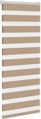 vidaXL - Zebra - Blind - 55x100 - cm - stofbreedte - 50,9 - cm - polyester - zandbruin