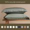 Coco & Cici - Bamboe Kussensloop 60 x 50 cm - Kussenhoes - Olijfgroen - 100% Eco Bamboe - Volant 2 cm - 1 stuk