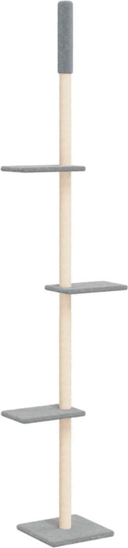 vidaXL - Kattenmeubel - vloer - tot - plafond - 267,5-297,5 - cm - lichtgrijs
