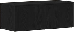 vidaXL - TV-meubel - Zwart - Eiken - 80x34x30 - cm - Gefabriceerd - Hout