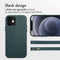 Accezz MagSafe Leather Backcover - Soft case - Krasbestendig - Donkergroen (iPhone 12 Pro)