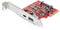 Startech.com PEXUSB311AC3 - PCIe USB 3.2 Gen 2 Kaart - 2x 10Gbps Poorten (1x USB-C en 1x USB-A)