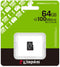 Kingston Canvas Select Plus Gen. 3 - microSDXC 64GB - A1 klasse - tot 150MB/s