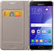 Samsung Galaxy A3 (2016) - Flip Wallet - Zacht leer-look materiaal - Goud