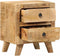 vidaXL - Nachtkastje - 2 - st - 40x32x46 - cm - massief - hout - ruw - mangohout