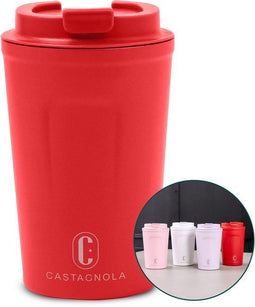 Castagnola Thermosbeker - Koffiebeker To Go - 380 ML - Rood