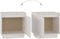 vidaXL - Nachtkastjes - 2 - st - 40x30x40 - cm - massief - grenenhout - wit