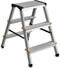 ESCALO Huishoudtrap - Trapladder - Aluminium - 2 x 3 Treden