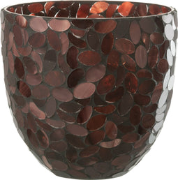 J-Line windlicht Mozaiek - glas - bordeaux - medium
