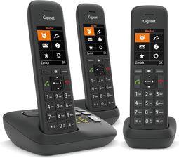 Gigaset A970A - DECT-telefoon - 3 handsets met antwoordapparaat en verlicht toetsenbord - Zwart (3 stuks)