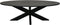 Salontafel ovaal marmer - 130x70x43 - Zwart - Marmer/metaal