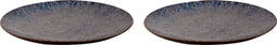 Palmer Bord Lester 27 cm Blauw Zwart Stoneware 2 stuks