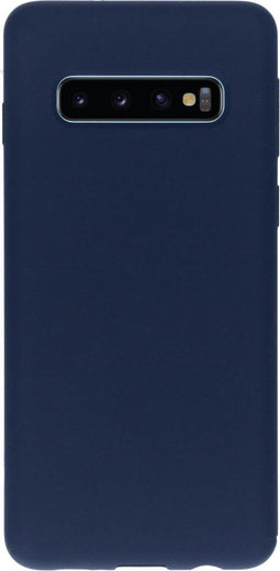 Accezz Samsung Galaxy S10 - Liquid Silicone Backcover - Schokabsorberend - Donkerblauw