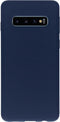 Accezz Samsung Galaxy S10 - Liquid Silicone Backcover - Schokabsorberend - Donkerblauw